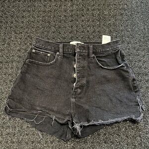 Women's Black Denim Shorts